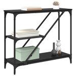vidaXL Table console Chêne noir 88 5 x 30 x 75 cm Bois d'ingénierie