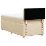 vidaXL Sommier à lattes de lit et matelas Crème 90x190 cm Tissu