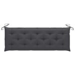 vidaXL Banc de jardin empilable et coussin 159 cm Bois de teck massif