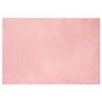 vidaXL Tapis en Fourrure Synthétique de Lapin Olite Rose 120 x 170 cm