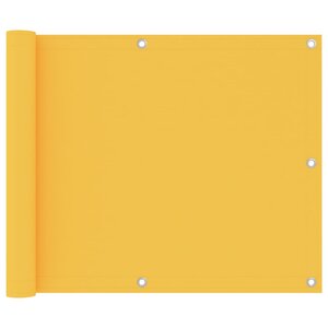 vidaXL Écran de balcon Jaune 75x400 cm Tissu Oxford