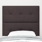 Cabeça de lit LED vidaXL Marron Foncé 80 cm Tissu