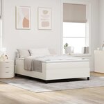 vidaXL Lit à ressorts Crème 140 x 200 cm Tissu en velours côtelé