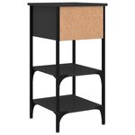 vidaXL Tables de chevet 2 Pièces noir 34x36x70 cm bois d’ingénierie