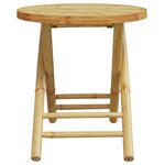 vidaXL Ensemble de bistro pliante 3 Pièces et coussins blanc crème bambou