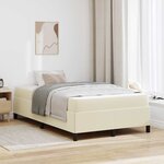 vidaXL Cadre de lit avec matelas Crème 120 x 200 cm Faux cuir