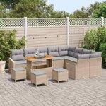 vidaXL Ensemble de canapé de jardin 13 Pièces Beige et Gris clair