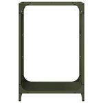 vidaXL Portant de bois chauffage vert olive 44x28x65 cm