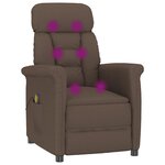 Fauteuil de massage vidaXL en microfibre marron