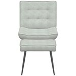 vidaXL Chaise de relaxation avec tabouret Gris clair Velours