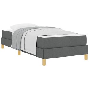 vidaXL Lit à ressorts avec matelas Gris foncé 80 x 200 cm tissu
