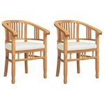 vidaXL Chaises de jardin 2 Pièces Marron 63 x 58 x 89 cm