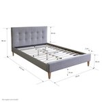 Lit rembourré avec matelas 120x200 Sommier à lattes