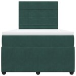 vidaXL Sommier à lattes de lit avec matelas vert foncé 120x190 cm