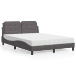 vidaXL Cadre de lit sans matelas Zadar gris 120x200 cm similicuir
