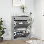 vidaXL Armoire à chaussures Sonoma gris 63x24x104 cm Bois d'ingénierie