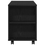 vidaXL Meuble TV avec roulettes chêne noir bois d'ingénierie