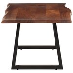 vidaXL Table basse marron miel 110x55x40 cm bois massif d'acacia