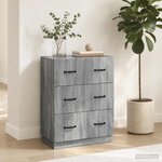 vidaXL Armoire à tiroirs Sonoma gris 66 x 34 5 x 87 cm