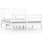 vidaXL Cadre de lit Blanc 120x190 cm Petit double Bois massif