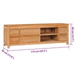 vidaXL Meuble TV 115 x 30 x 40 cm bois de teck massif