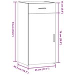 vidaXL Buffet chêne marron 45x42 5x93 cm bois d'ingénierie
