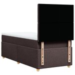 vidaXL Sommier à lattes de lit avec matelas Marron foncé 90x190 cm