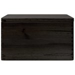 vidaXL Boîte en bois avec couvercle et poignées noir bois pin massif