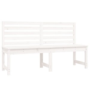 vidaXL Banc de jardin blanc 157 5 cm bois massif de pin