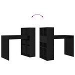 vidaXL Bureau Chêne noir 108 x 55 x 103 5 cm Bois d'ingénierie