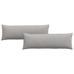 vidaXL Coussins de canapé 2 Pièces Gris 120 x 40 cm tissu