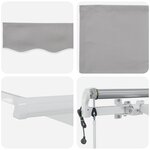 vidaXL Auvent Rétractable Gris clair et Blanc