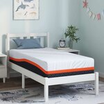 vidaXL Matelas Blanc et Gris 80 x 160 cm Mousse à Mémoire
