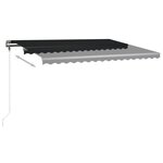 vidaXL Auvent manuel rétractable avec LED 400x350 cm Anthracite