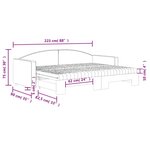 vidaXL Lit de jour avec gigogne et matelas taupe 80x200 cm tissu