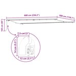 vidaXL Auvent manuel rétractable bordeaux 600x300 cm