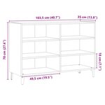 vidaXL Buffet vieux bois 103 5x35x70 cm bois d'ingénierie