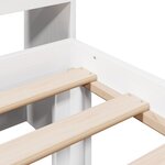 vidaXL Lit bibliothèque sans matelas blanc 90x200cm bois de pin massif
