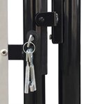 vidaXL Portail simple de clôture Noir 100x225 cm
