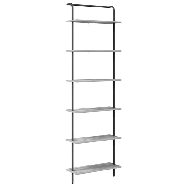 vidaXL Étagère Sonoma gris 60 x 24 x 203 cm Bois d'ingénierie