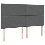 VidaXL Cadre de lit ottoman avec matelas gris foncé 160x200cm tissu