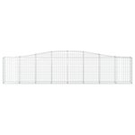 vidaXL Panier de gabions arqué 400x30x80/100 cm Fer galvanisé