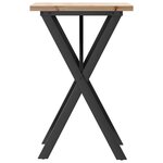 vidaXL Table à manger cadre en X 50x50x75 5cm bois de pin massif acier