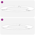 vidaXL Anneaux d'arbre plats 5 Pièces Vert olive Ø30 / 60 cm Acier
