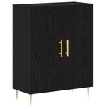 Buffet vidaXL Noir Chêne 69 5x34x90 cm Bois d'ingénierie