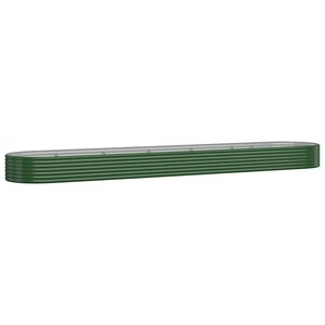 vidaXL Lit surélevé de jardin Acier galvanisé 507x100x36cm Vert