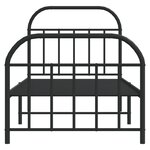 vidaXL Cadre de lit métal sans matelas avec pied de lit noir 80x200 cm