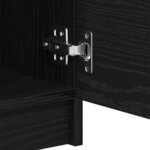 vidaXL Meuble TV Chêne noir 80 x 35 x 36 5 cm Bois d'ingénierie