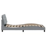 vidaXL Cadre de lit sans matelas gris clair 100x200 cm tissu
