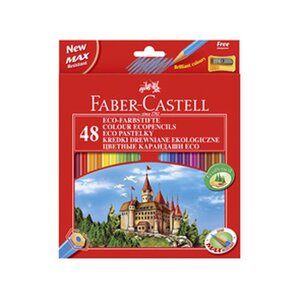 Crayons de couleur Hexagonal ECO, Etui de 48